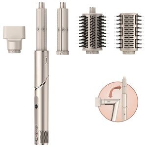 Silver Hair Styling Tool Set with Attachments